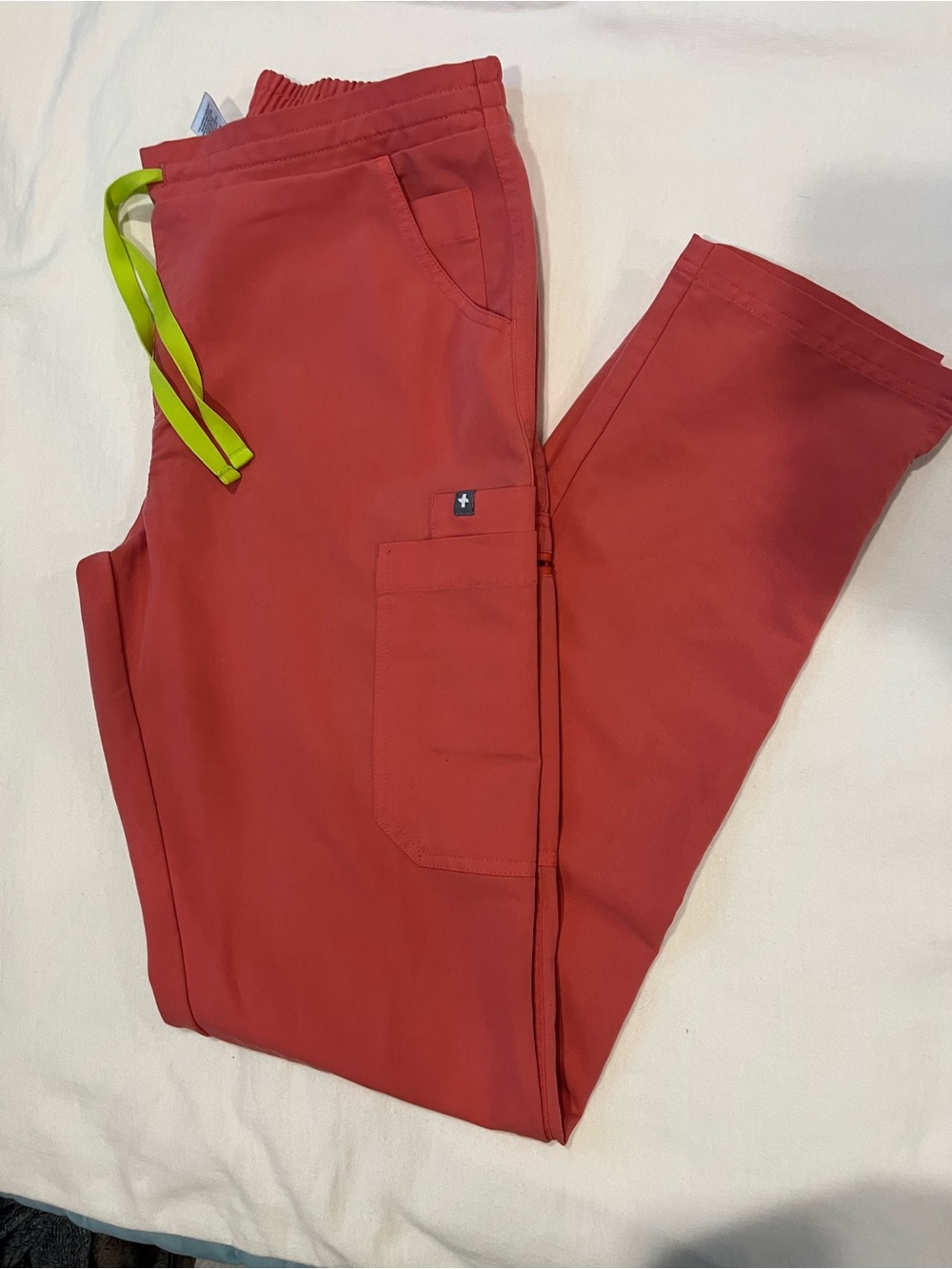 FIGS Scrub Pants Small Hot Coral